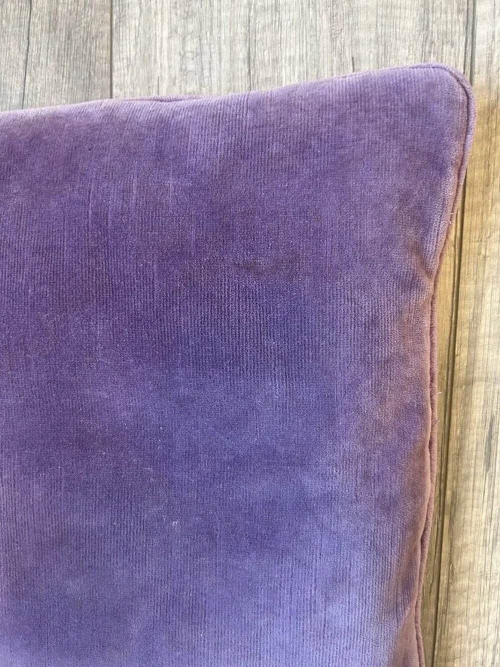 Vintage Needlepoint Pillow Violin Floral 15” X 15” Purple Velvet Cottagecore Fun